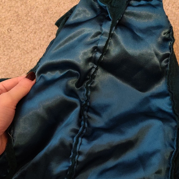 Handmade dark teal skirt - Picture 2 of 8